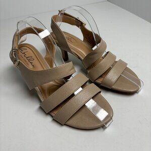 Abella Francine”Tender Taupe Dress Strappy Sandals Size 6.5